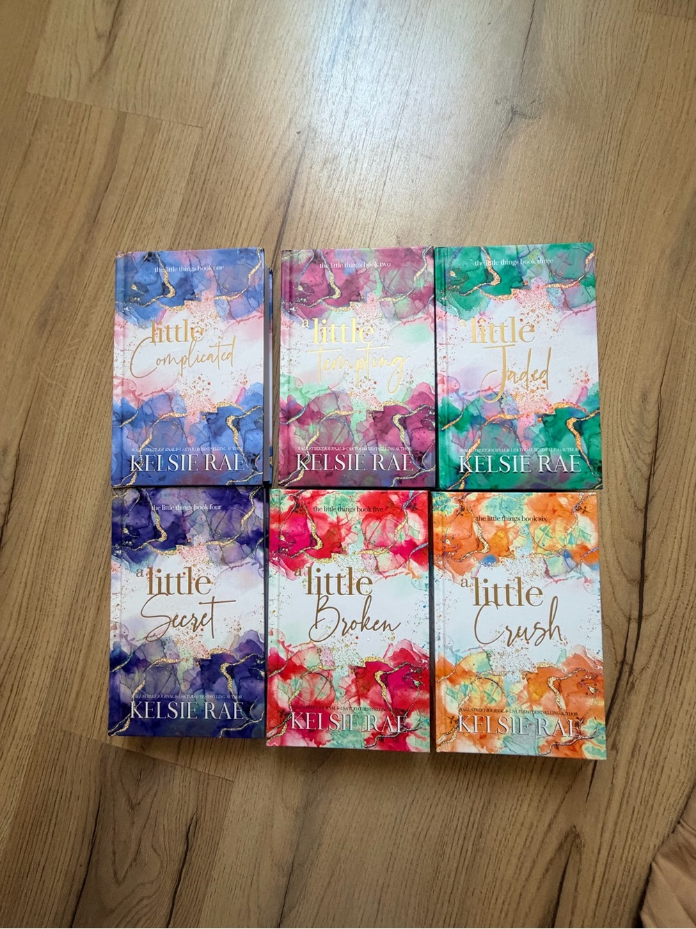 Set of 6 'A Little' Hardback Books with Colorful Marble Covers
